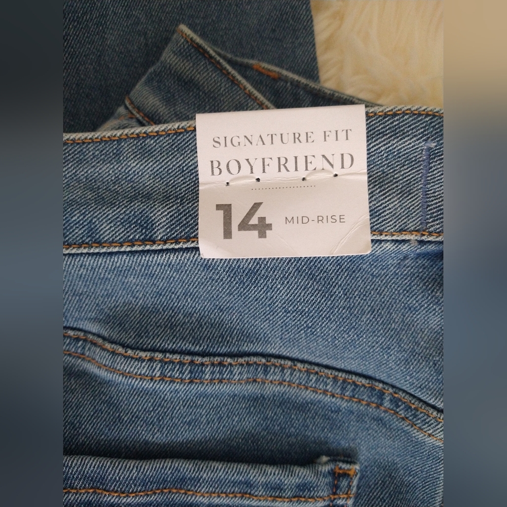 💙Lane Bryant Mid-Rise Signature Fit Boyfriend Blue Jeans Sz. 14💙 - Picture 6 of 11